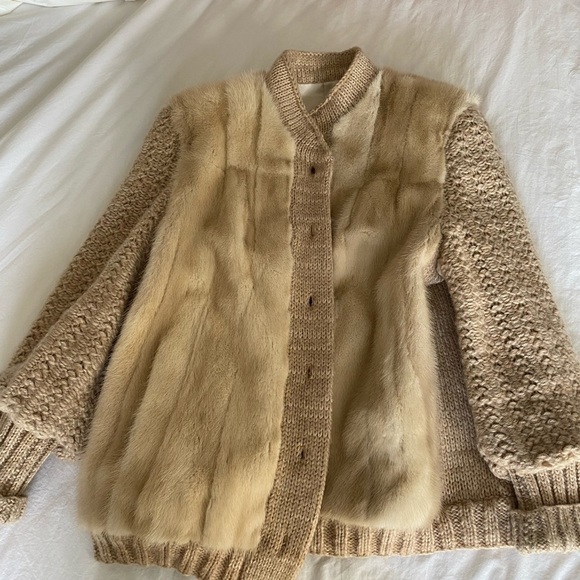 Vintage 1950s Fur Heavy Cardigan Sweater - Picture 9 of 12